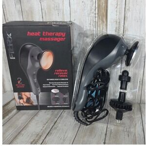 FitRX Heat Therapy Handheld Massager 2 Speed Deep Muscle Relief 4 At2 Atachments